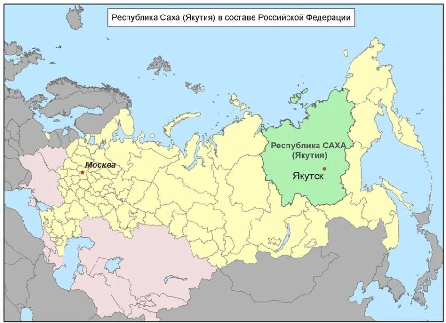 География якутии. Карта Якутии на карте России. Республика Саха Якутия на карте России. Якутия на карте России. Якутская Республика на карте России.