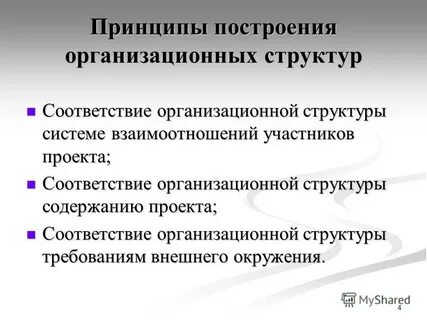 Основные принципы построения