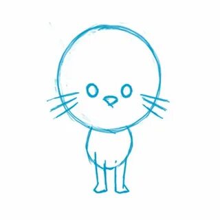 Котенок нарисовать легко для детей