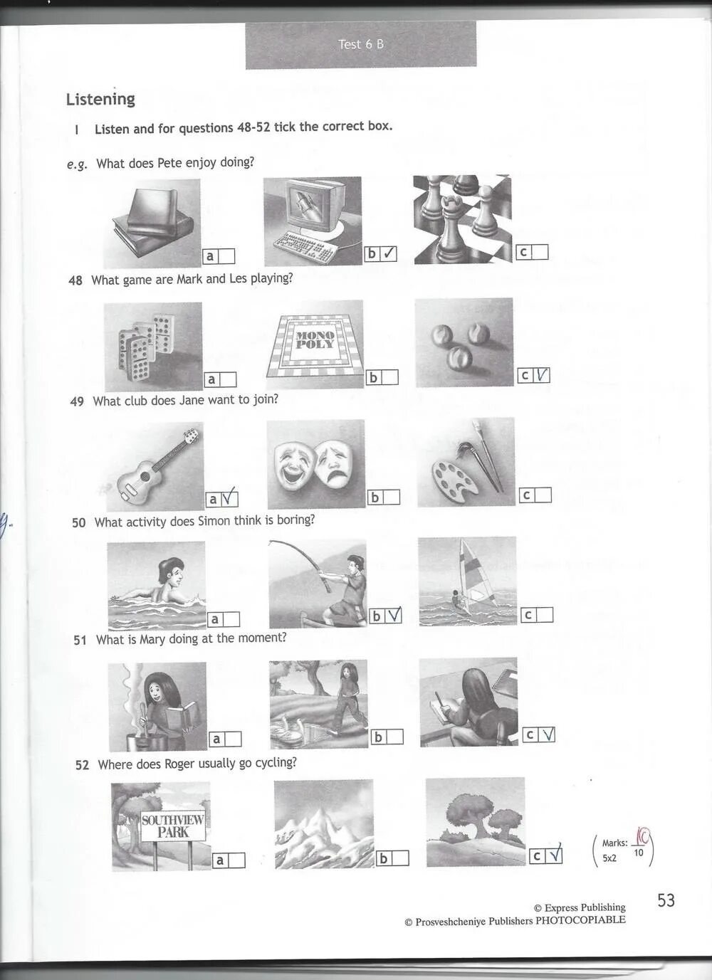 Read the text tick the correct box