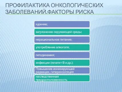Профилактика опухолевых заболеваний