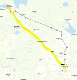 Через какие города едет поезд москва