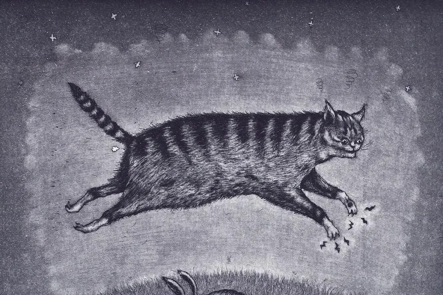 Гравюра "котёнок" с металлическим эффектом серебра а4 2147948. Кот гравюра. Линогравюра кошка. Коты гравюра. Линогравюра кот.