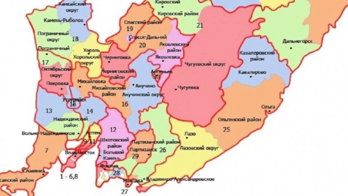 Карта Приморский край Дальний Восток. Карта Приморского края с муниципалитетами. Ольгинский район Приморский край карта. Карта Приморского края с районами. Какое число в приморском крае