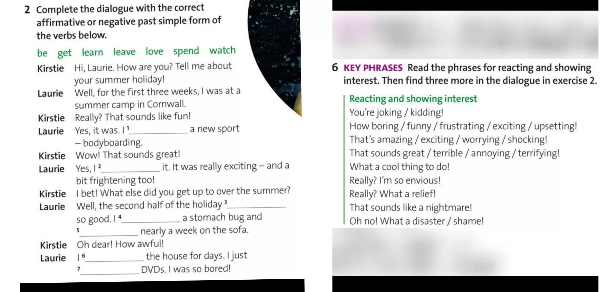 Phrases for dialogues. Showing interest phrases. Reacting and showing interest Worksheets. Phrases to show interest. Reacting phrases.