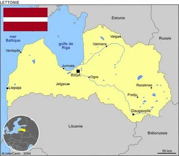 Латвия на карте