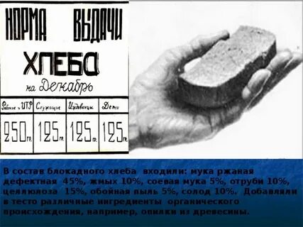 Из чего состоял блокадный хлеб