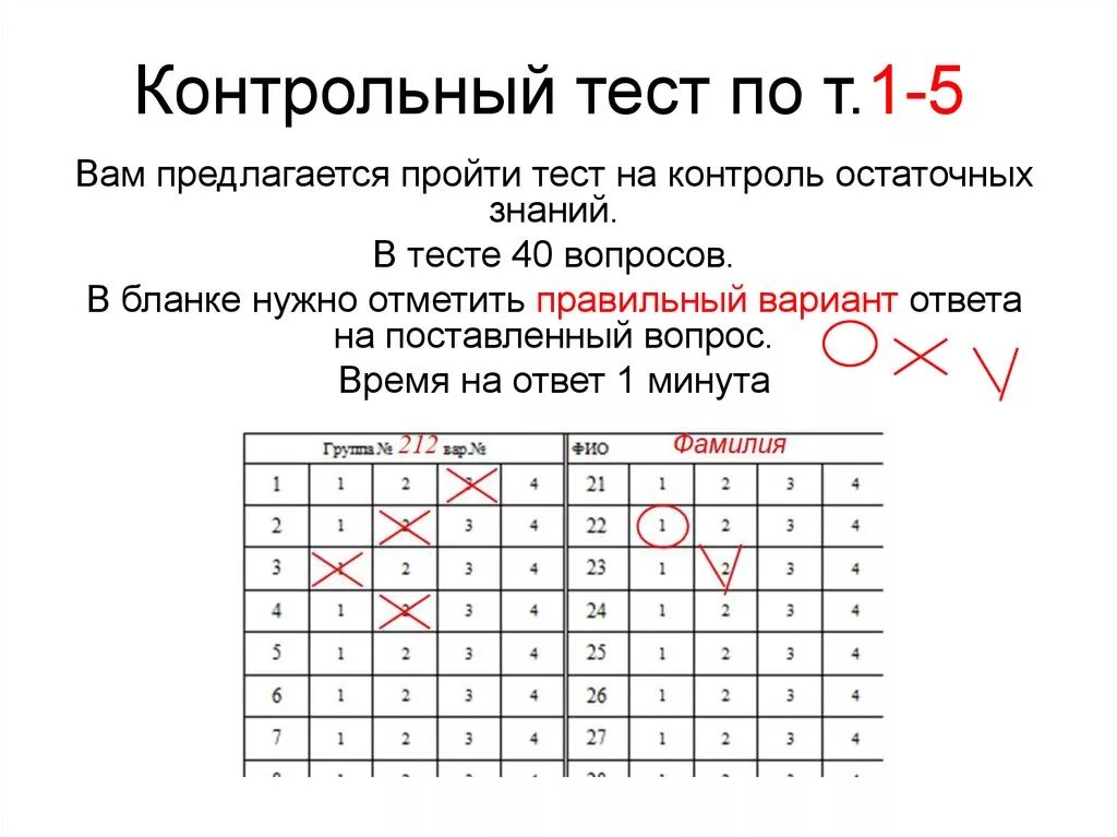 Пройдите контрольный тест