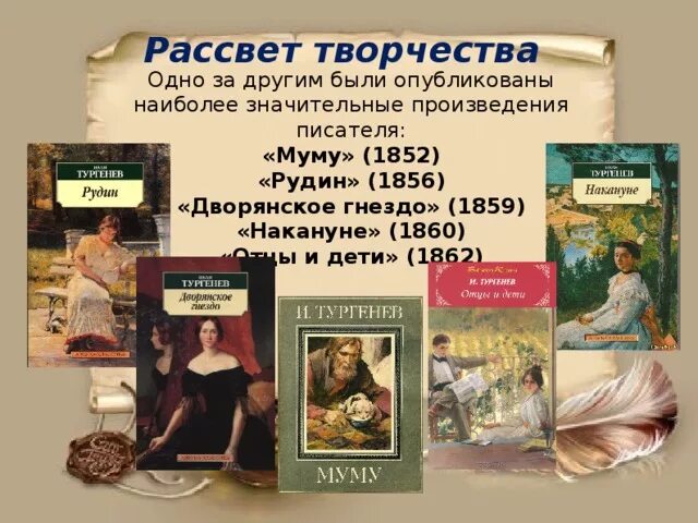 Произведения можно. Романы «Рудин» (1856), «Дворянское гнездо» (1859), «накануне». Тургенев Иван Сергеевич произведения список самые известные. Самые популярные произведения Тургенева. Произведения Тургенева в 1860.