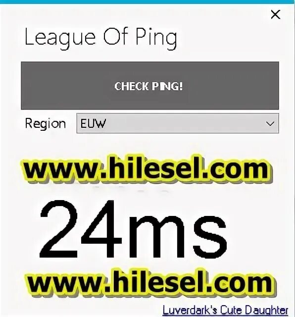 Пинг лига. Ping Hack -.