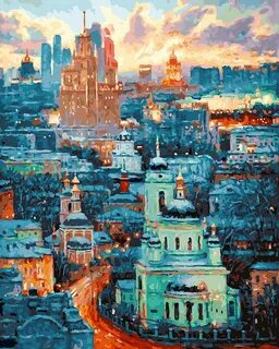Картина город москва