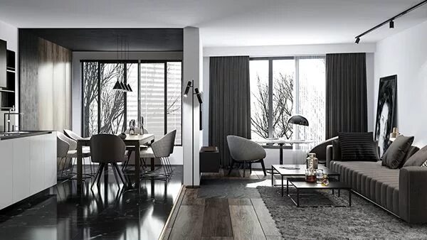 Роскошная современная классика в Английском стиле от Kelly Hoppen Apartment inte