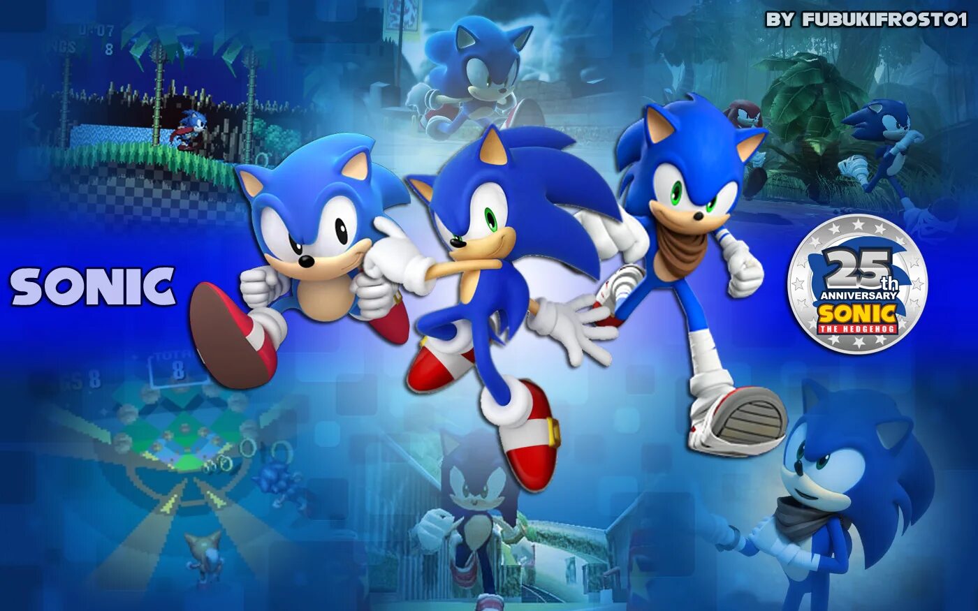 Sonic compilation. Sonic Anniversary. Sonic 30th Anniversary. Соник 25 лет. Sonic обои.