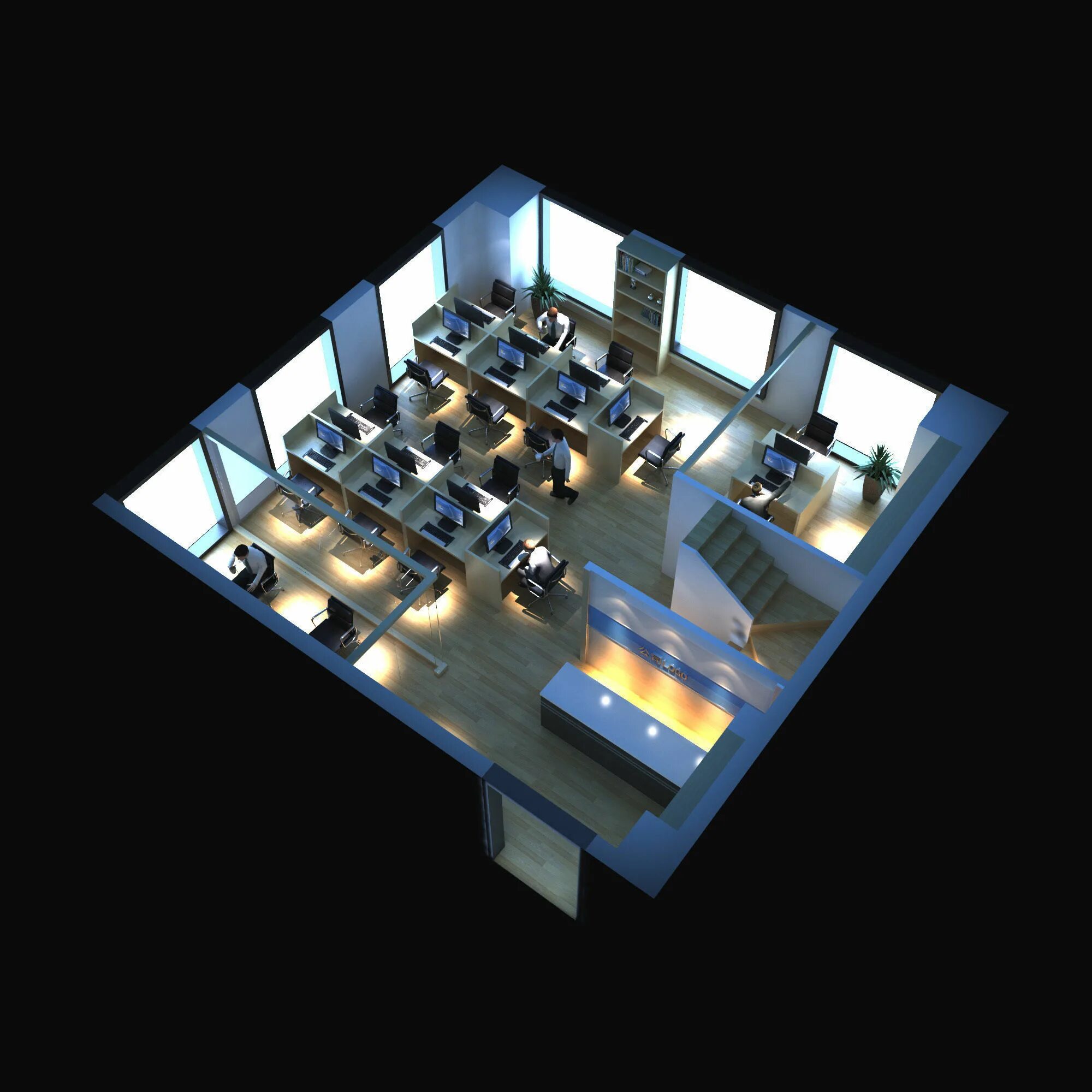 Office 3d модель sverxu. Макет офиса. Макет офисного помещения. 3д план офиса.