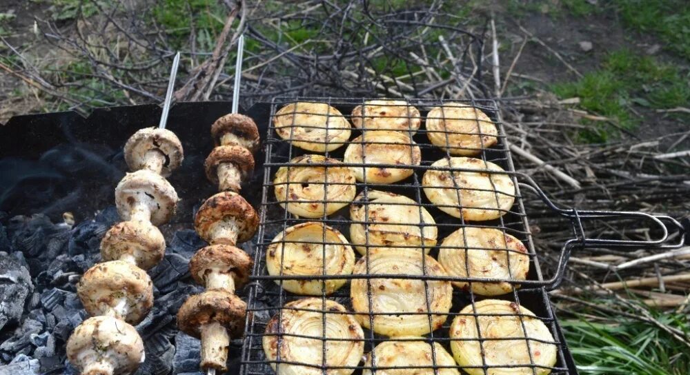 Шампиньоны на костре маринад. Шампиньоны гриль на мангале. Грибочек у костра. Шампиньоны на гриле. Шампиньоны на костре.