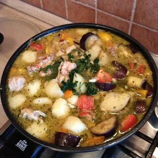 Картошка с мясом и баклажанами в казане