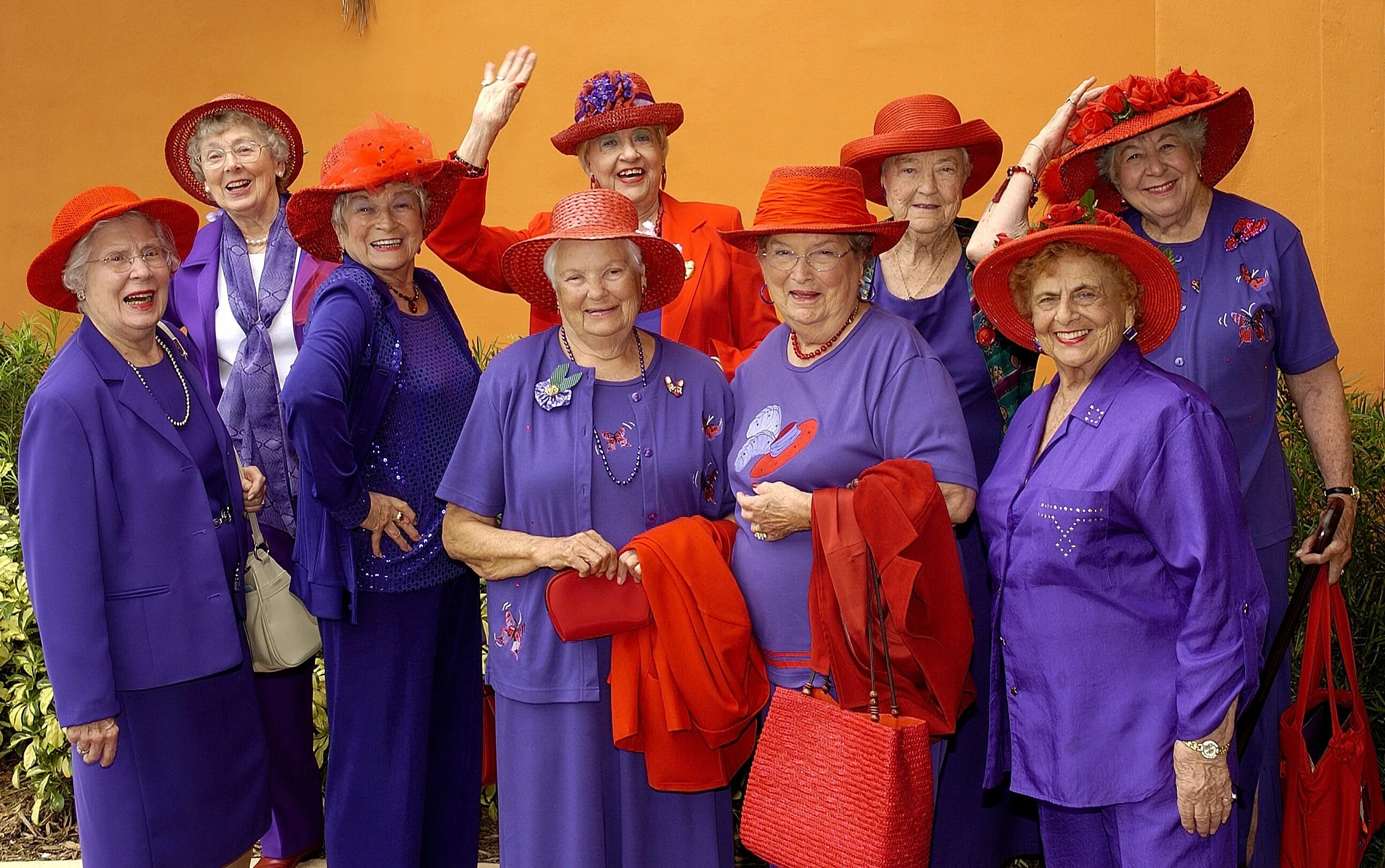 День «общества красных шляпок» (Red hat Society Day). День общества красных шляпок 25 апреля. Бабули в красных шляпах. Пожилая шляпа.