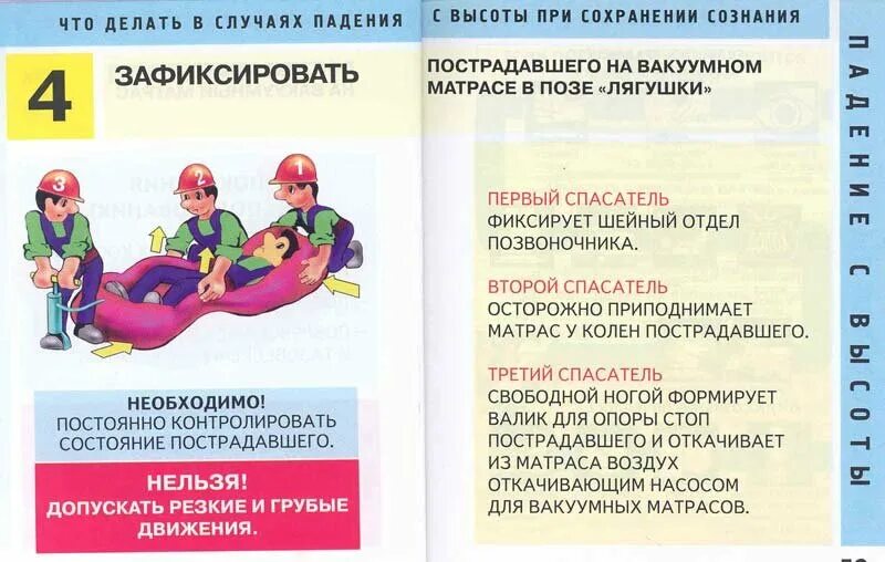 Первая помощь при несчастных случаях тест. Первая помощь при падении с высоты. падение с высоты первая помощь. помощь при падении с высоты. последствия падение при подскальзывании на производстве.
