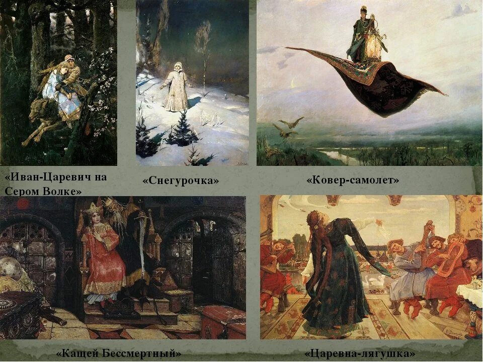 Перечислите произведение живописи. Картины Виктора Михайловича Васнецова.