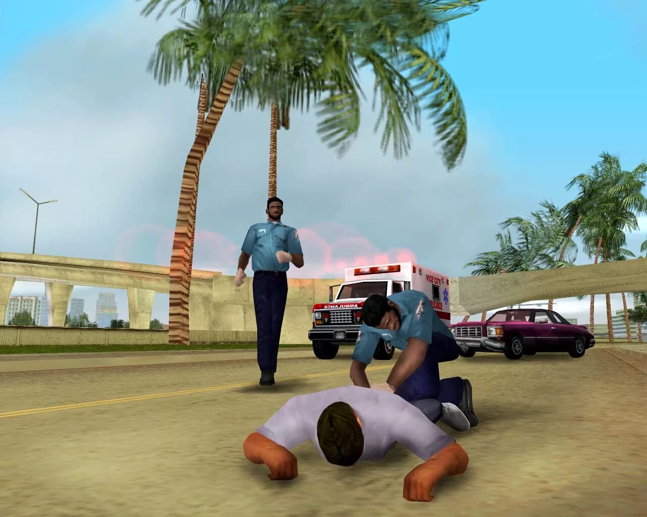 Vc d c. ГТА 3 vice City. GTA 3 medic. Grand Theft auto vice City скорая. Колумбийцы ГТА vice City.