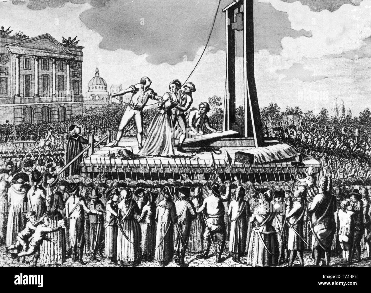 Французы казнили. Французская революция казнь Марии Антуанетты. Гильотина казнь Антуанетта. Гильотина казнь Марии Антуанетты.