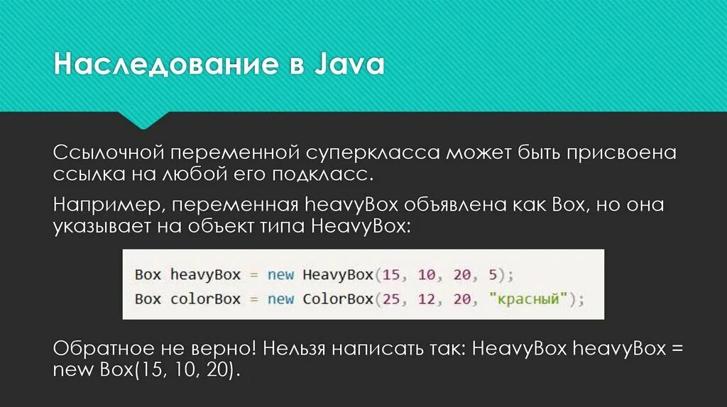 Наследование джава. Подклассы java. Ссылка на объект java.