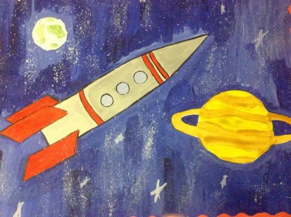 Рисунок космос старшая группа. Рисование ракета в космосе. Ракета в космосе рисунок. Рисование ракета в космосе в старшей группе. Рисунок ракеты для детей в космосе.