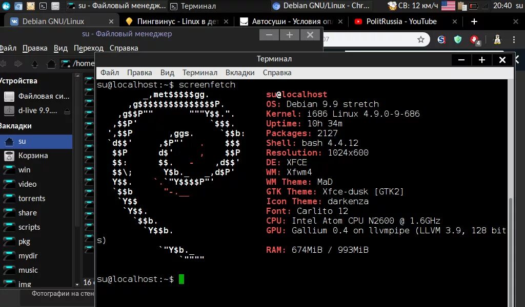 Debian terminal