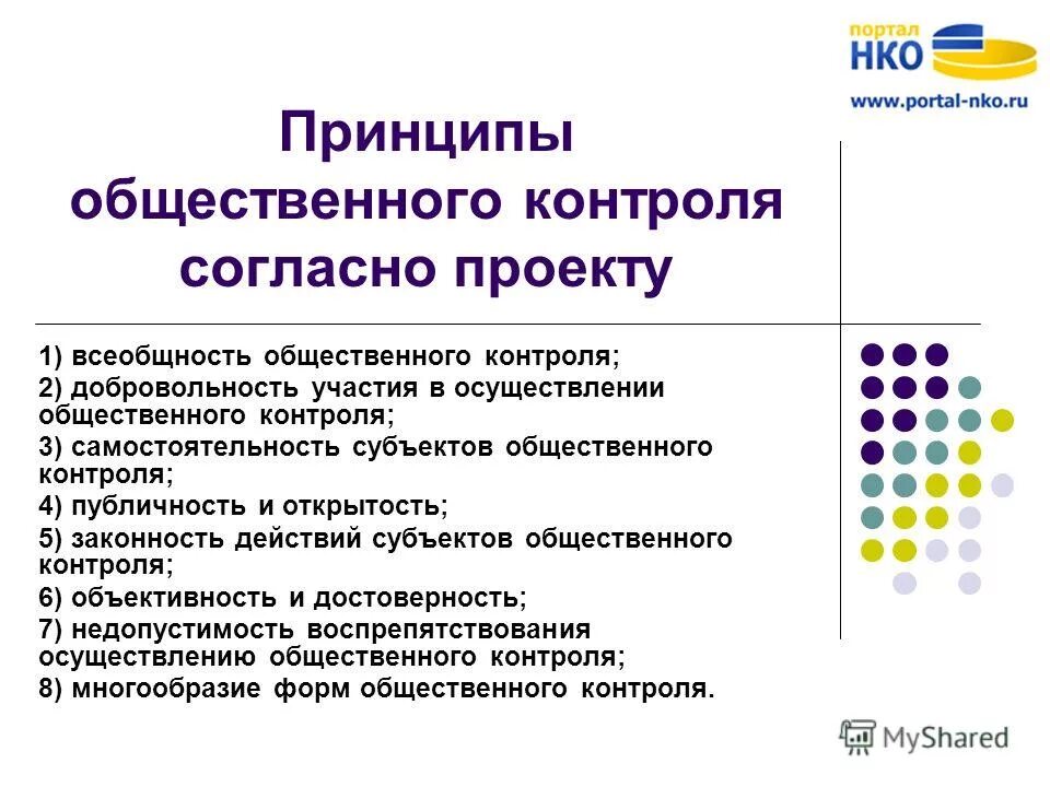 Принципы общественного контроля