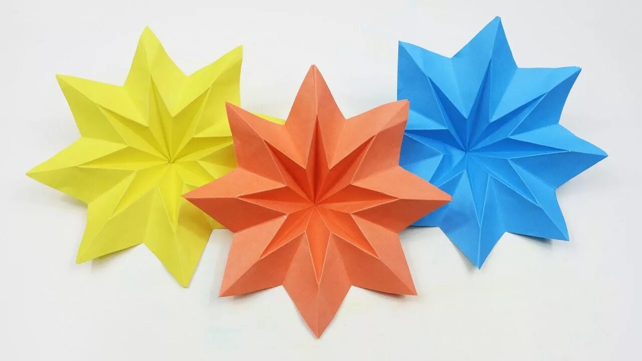 Making star. Оригами на 1 сентября. how to make a origami star.