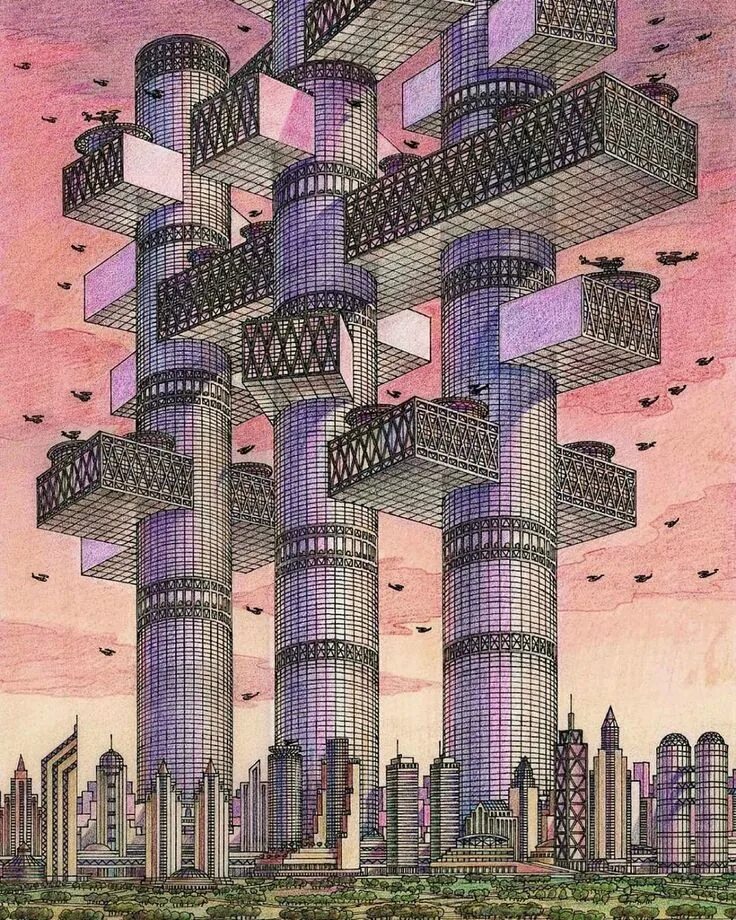 Архитектурная фантазия артура скижали. Архитектура в утопии. Венцель хаблик картины. Архитектура в утопии. Артура скижали-вейса.