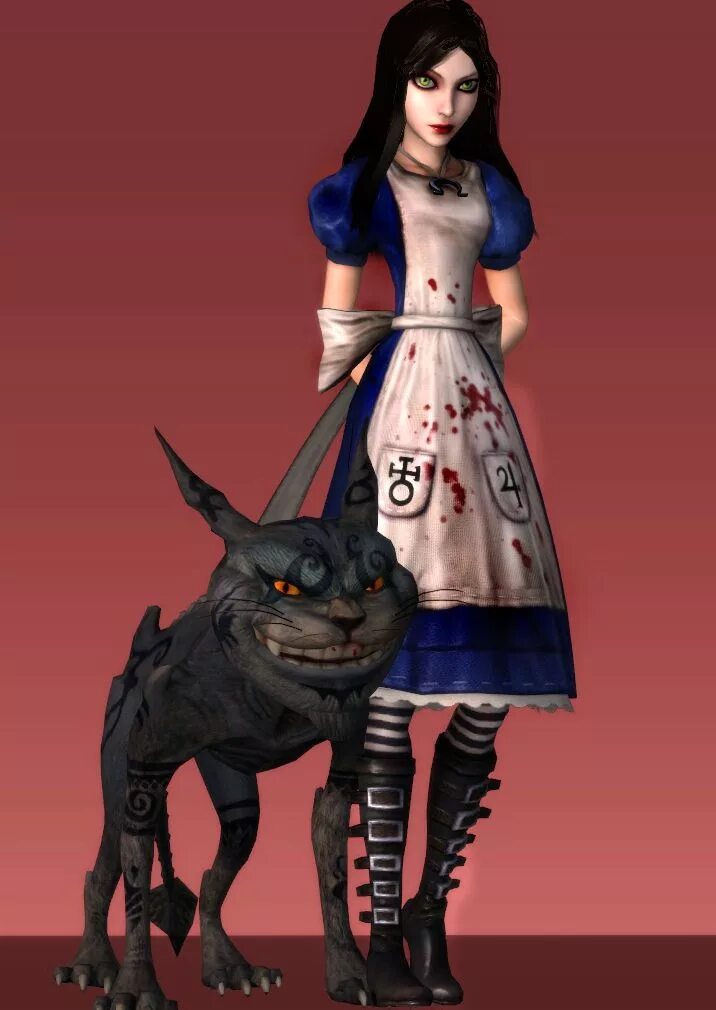 Как играть в персонажа с алисой. American MCGEES Alice кот. American MCGEE S Alice и Alice: Madness Returns. Алиса и Чеширский кот Alice Madness Returns. Алиса МАКГИ Чешир.