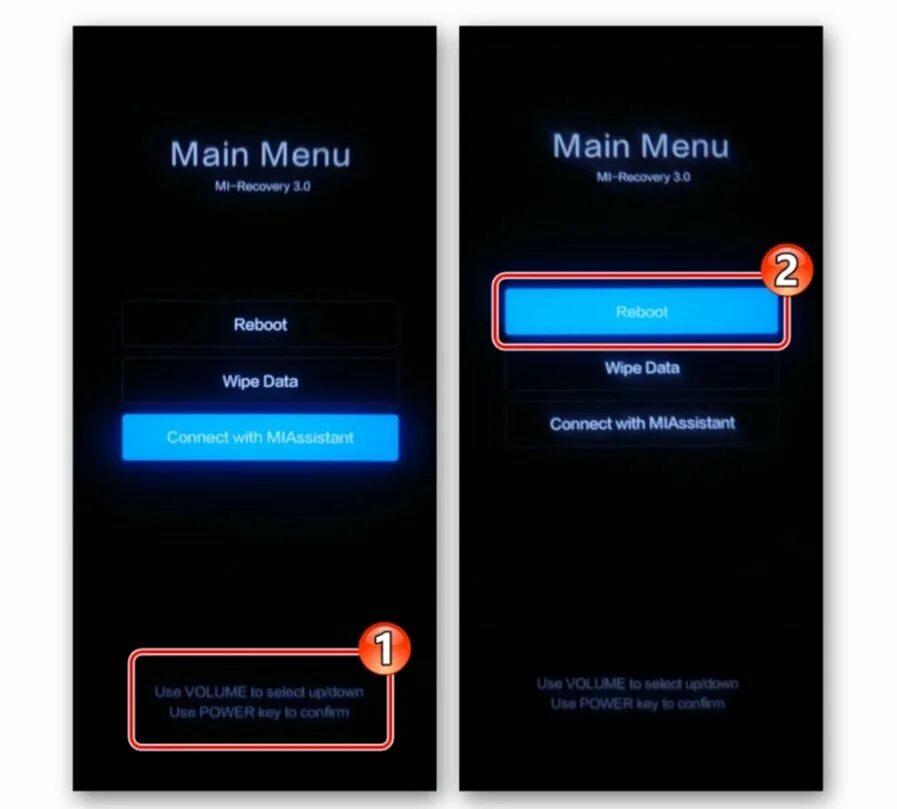 Рекавери меню Сяоми. Main menu на редми. Reboot меню на Xiaomi. Main menu mi-Recovery 3.0.