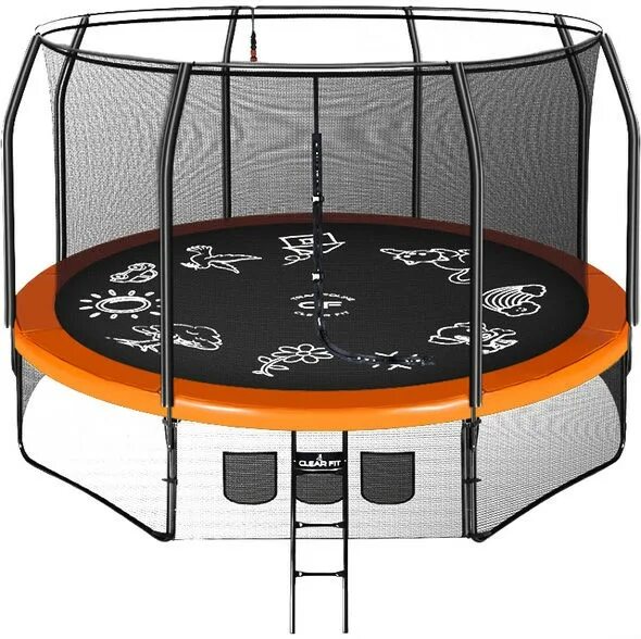 Батут clear fit. Батут Clear Fit Family Hop 14ft. Батут каркасный Clear Fit ORANGEHOP 14ft, диаметр 426 см, высота 266 см, до 200 кг. Запчасти к батуту Clear Fit elastique strong. Клеар фит батут отзывы.