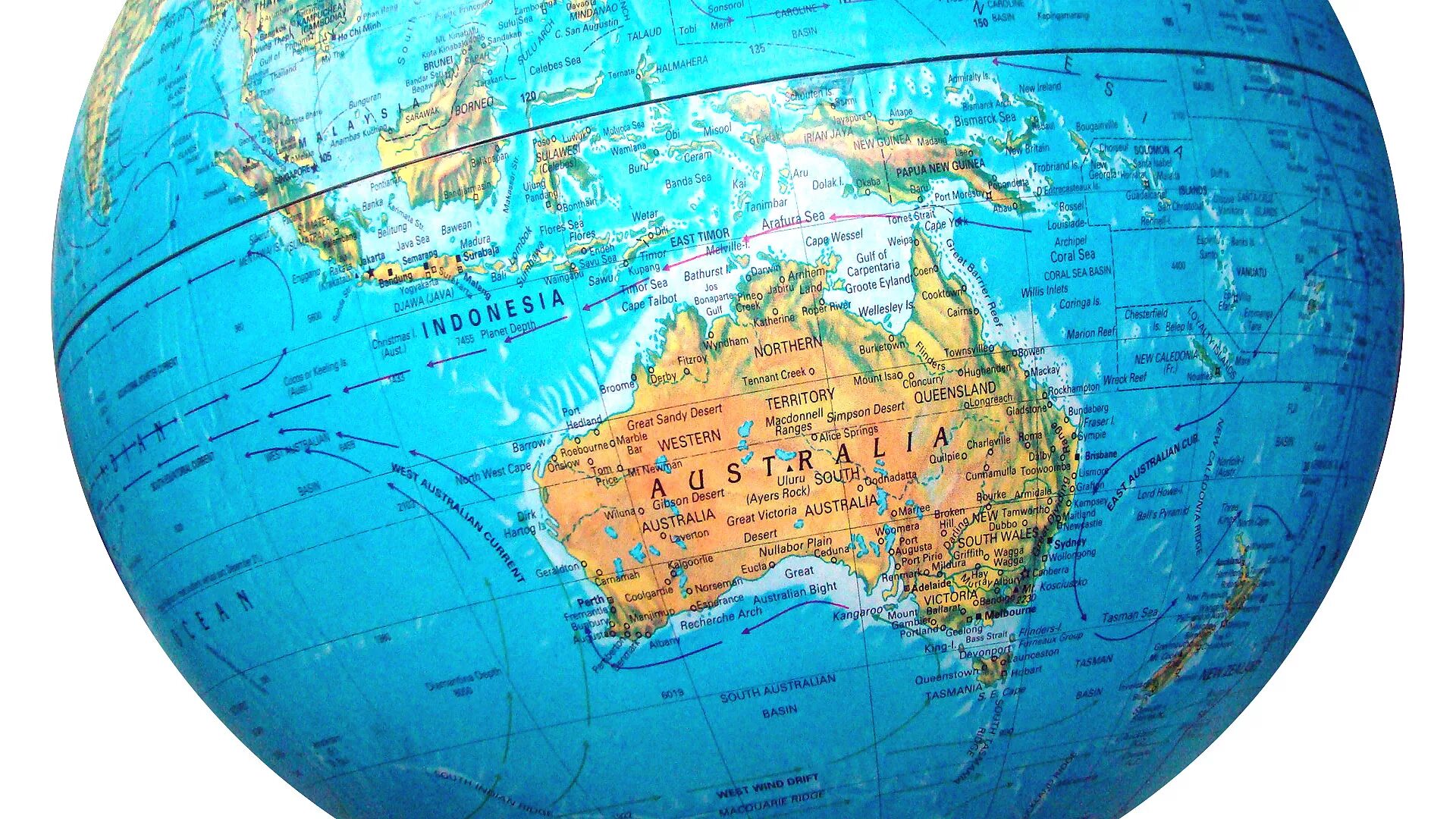 Австралия на глобусе. Карта Австралии на глобусе. Карта земли австралии