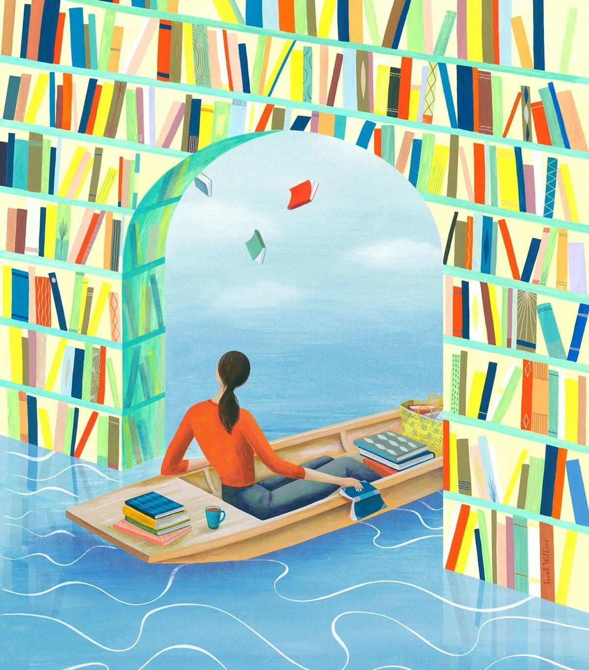 Путешествие по страницам книг. Иллюстрации к книгам. Необычные книжные иллюстрации. Чтение книг. Чтение книг иллюстрация.