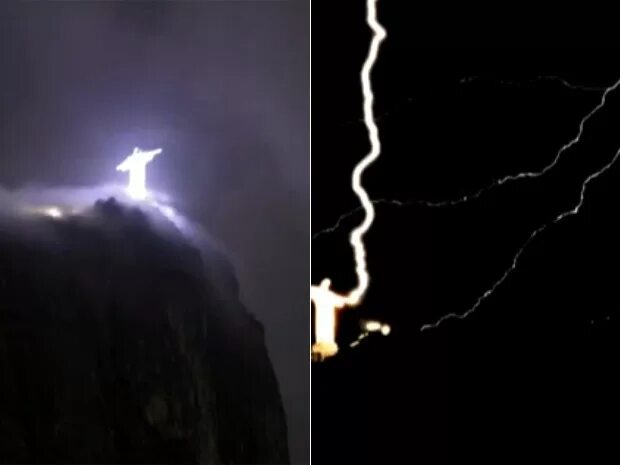 Удар молнии в статую иисуса христа рио де жанейро. Статуя иисуса христа в бразилии молния. Молния ударила в статую христа 2023. Статуя христа молнии. Статуя иисуса христа в рио-де-жанейро молния.