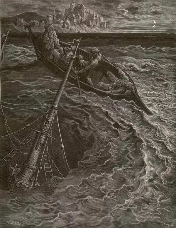 Гюстав доре (gustave doré). Сэмюэль кольридж сказание о старом мореходе. Старый мореход кольридж. Сказание о старом мореходе краткое содержание. Сказания старого морехода кольридж.