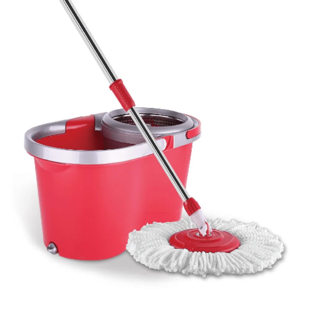 Spin Mop. Швабра Spin Mop, длина 140 см. Набор для мытья полов. Mop and Bucket.