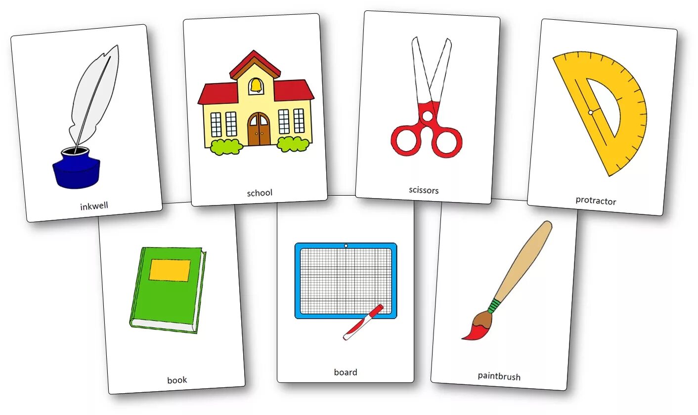 Карточки Classroom objects. Школьные принадлежности Flashcards. School objects карточки. School Supplies карточки. Objects for kids