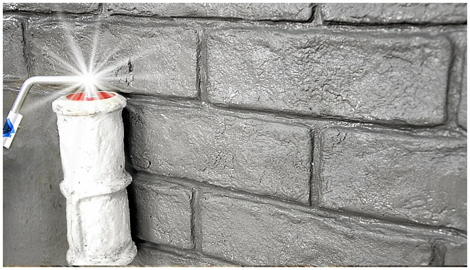 текстурный валик под кирпич. фактурный валик под кирпич. валик для декоративной штукатурки под кирпич. валик для имитации кирпичной кладки. кирпичики валиком.