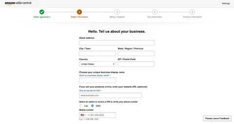 Sellers address