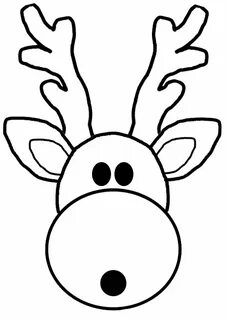 Printable Reindeer Face Template