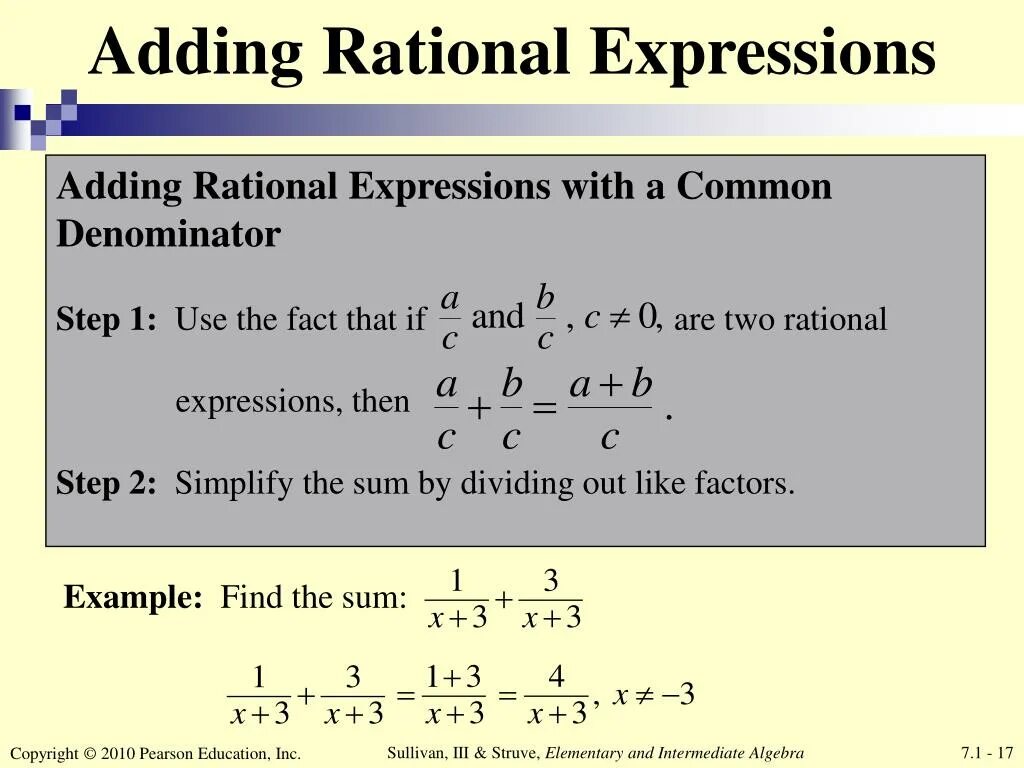 Rational expressions. Simplifying Rational expressions. Adding and Subtracting Rational expressions. Add Rational expressions.