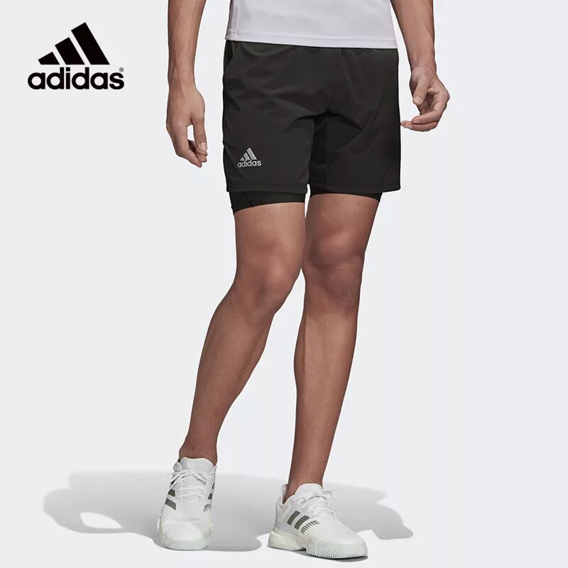 Adidas шорты мужские 2in1. Awv002 adidas шорты. Шорты адидас мужские теннисные. Шорты adidas серые теннисные.