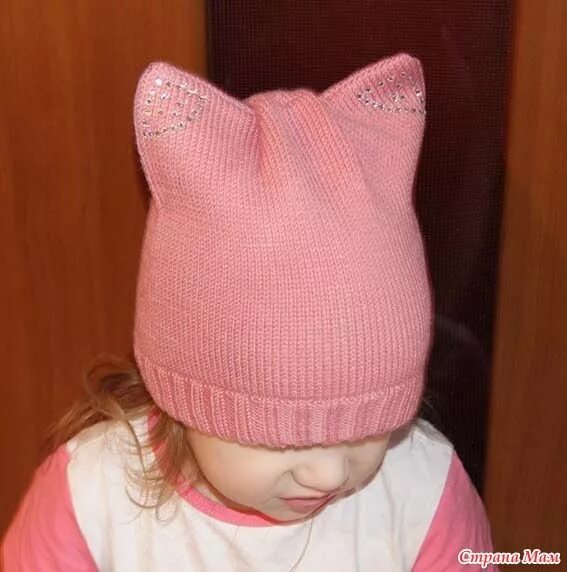 Связать шапочку ушками для девочки. Шапка с ушками для девочки. Вязаная шапка с ушками для девочки. Шапочка с ушками для девочки. Шапочка с ушками.