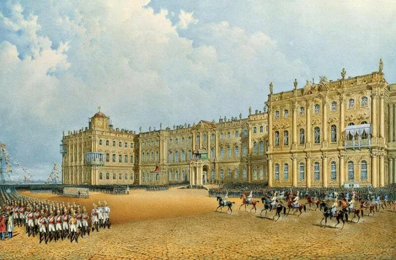 Петербург 1800 годы. Зимний дворец 1754-1762. Зимний дворец (1754-1762 гг.).