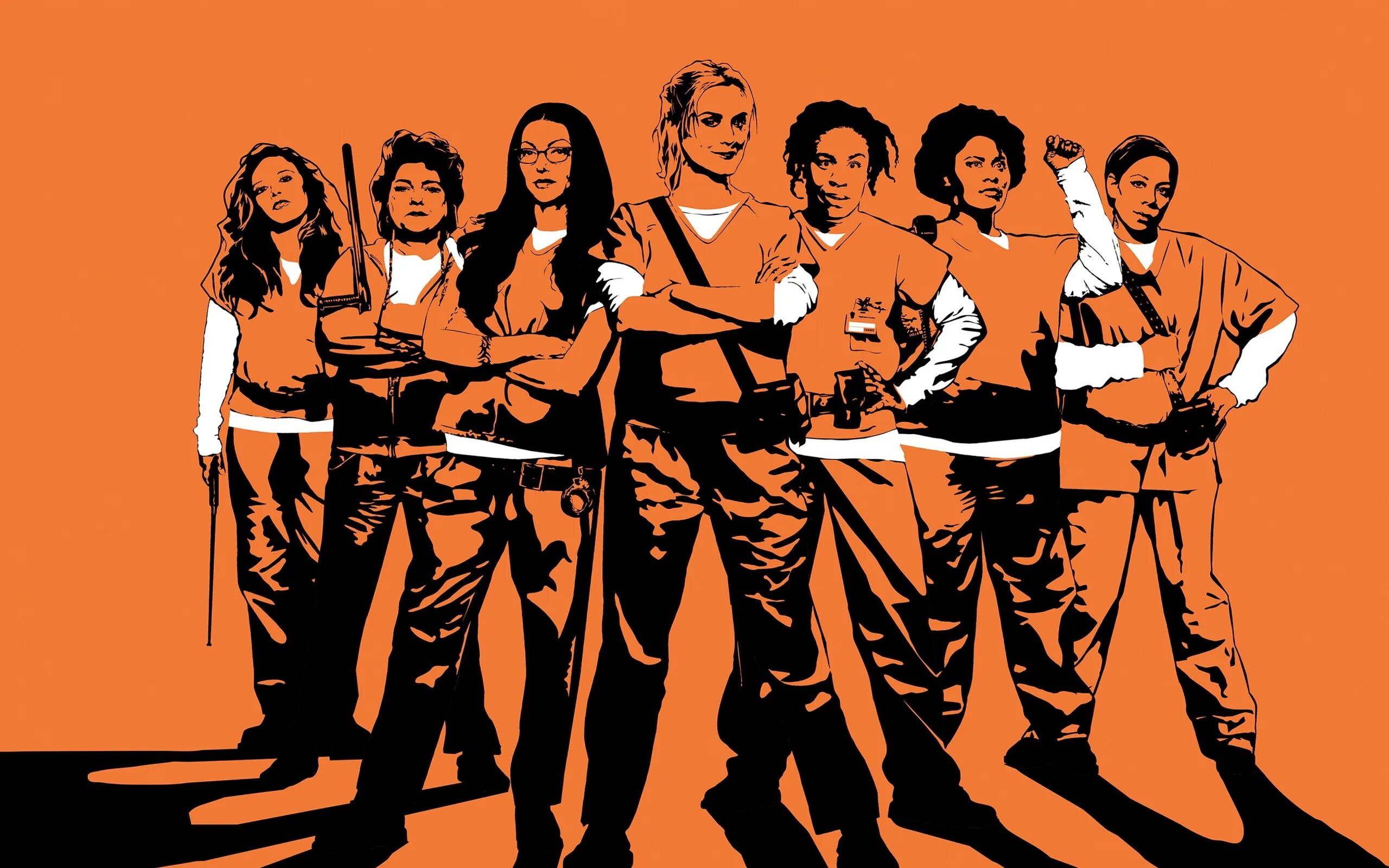 Сайт с сериалами черно-оранжевый. Orange is the New Black постеры.