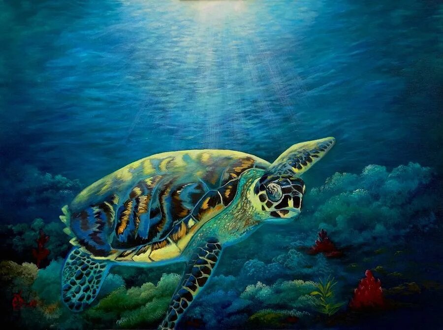 Возможность изображения картинки на экране холста turtle. Картина черепаха под водой. oil painting sea turtle. морские черепахи древней малайзийской мифологии. картина черепаха вперед.