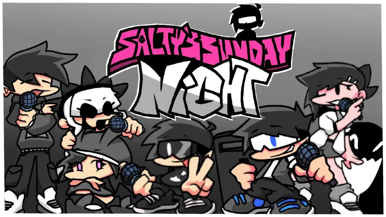 Салти Салти Найт. FNF Salty's Sunday Night Mod. Salty Sunday Night. Salty Sunday Night FNF.